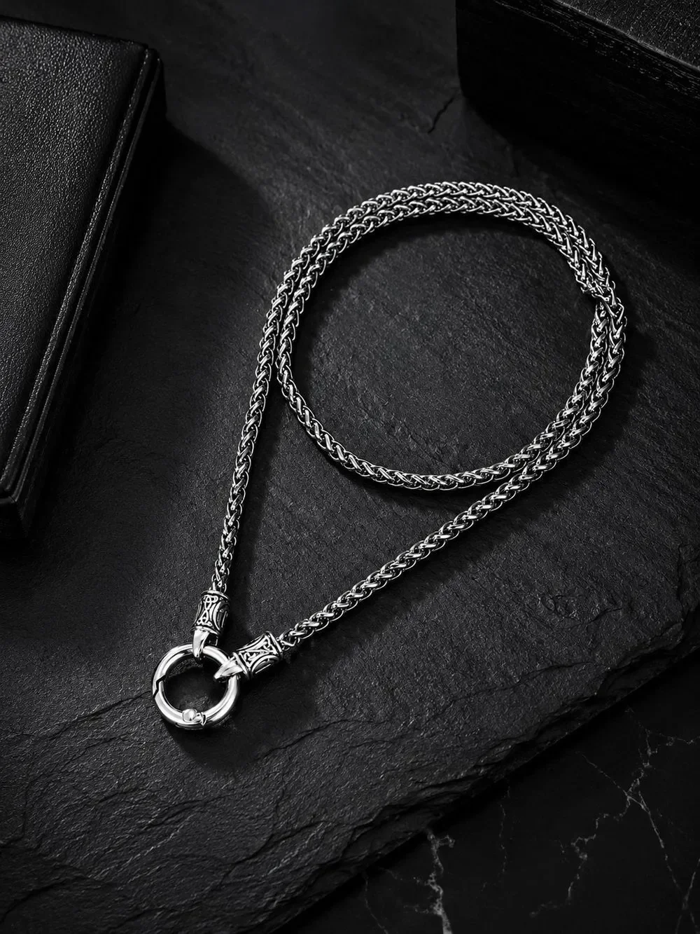 Nordic Viking Stainless Steel Franco Necklace